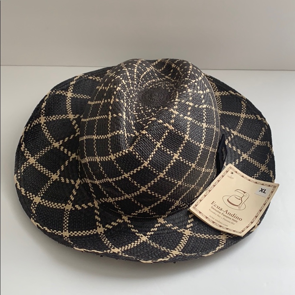 Ecua-Andino Panama Hat | Color Black/Tan | Size XL